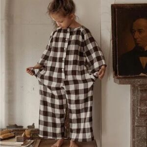 ❤️ MABO - girls agnes checkered romper NWT!
